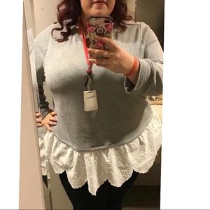 AVA AND VIV petal sweatshirt 4X
